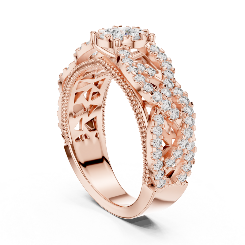 Ladies Ring 19#120009L - Rose Gold - Image