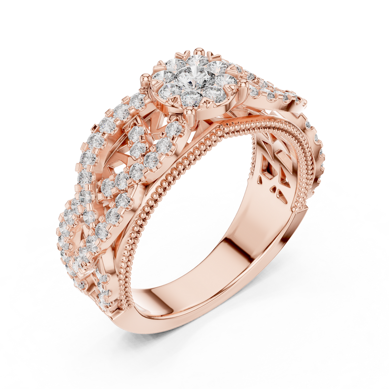 Ladies Ring 19#120009L - Rose Gold - Image