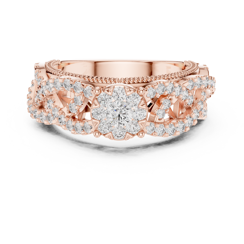 Ladies Ring 19#120009L - Rose Gold - Image