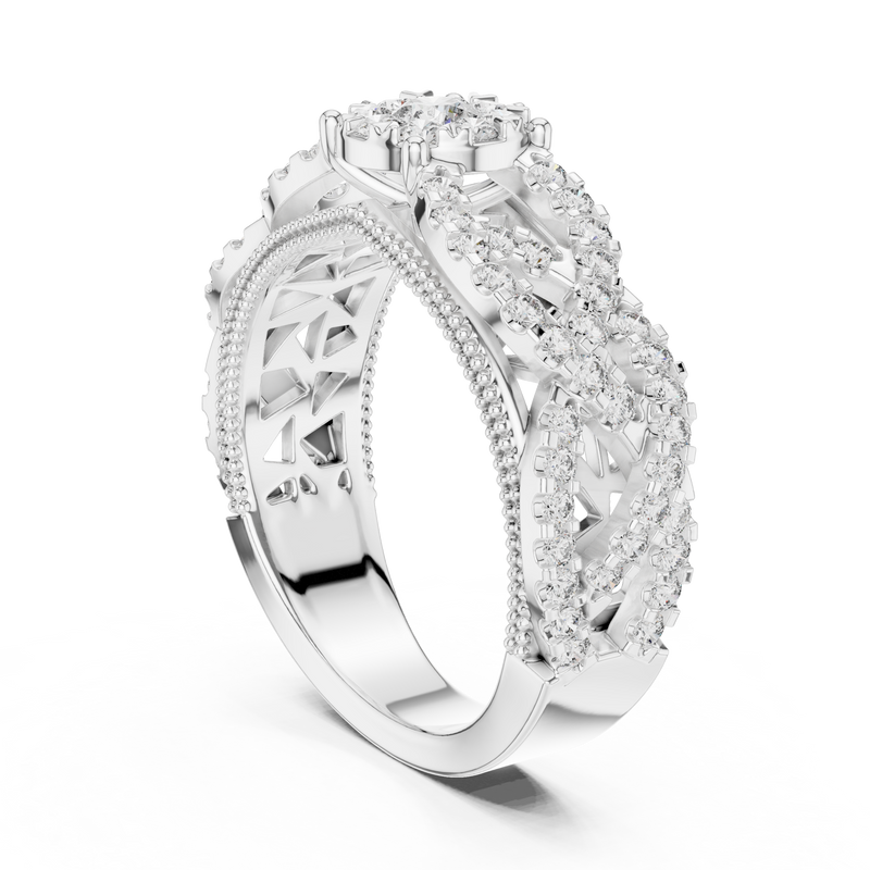 Ladies Ring 19#120009L - White Gold - Image
