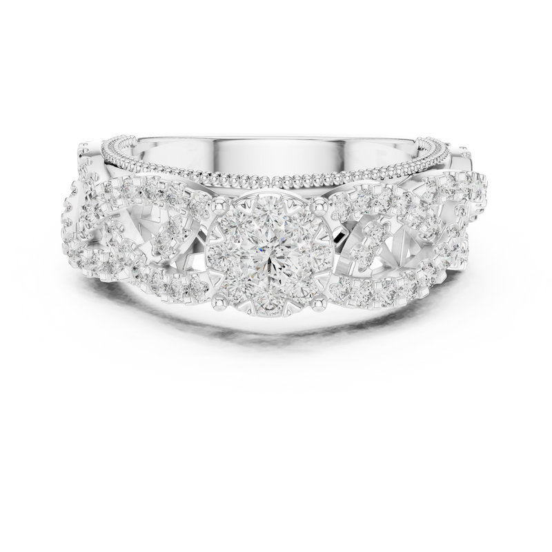 Ladies Ring 19#120009L - White Gold - Image