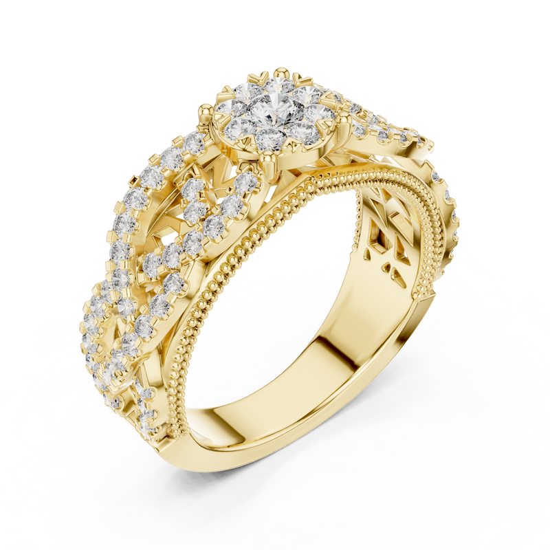 Ladies Ring 19#120009L - Yellow Gold - Image