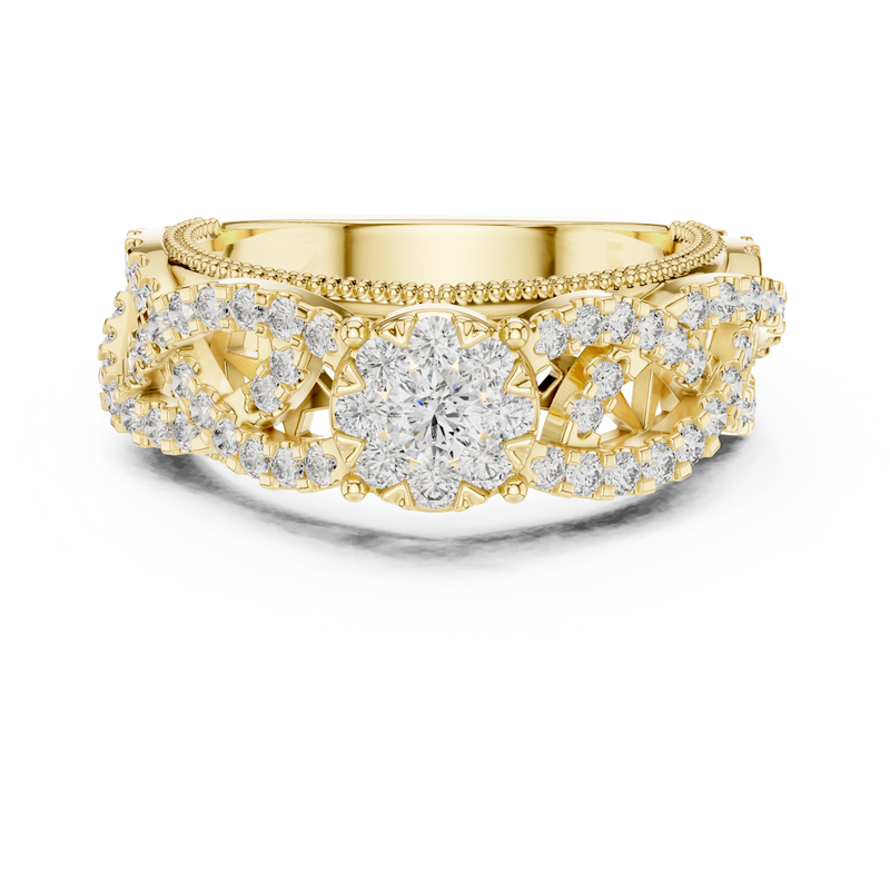 Ladies Ring 19#120009L - Yellow Gold - Image