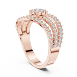 Ladies Ring 19#120012L - Rose Gold - Image