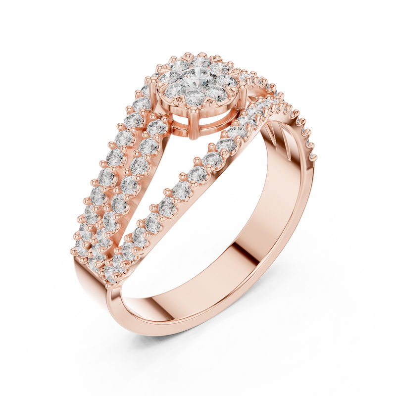 Ladies Ring 19#120012L - Rose Gold - Image