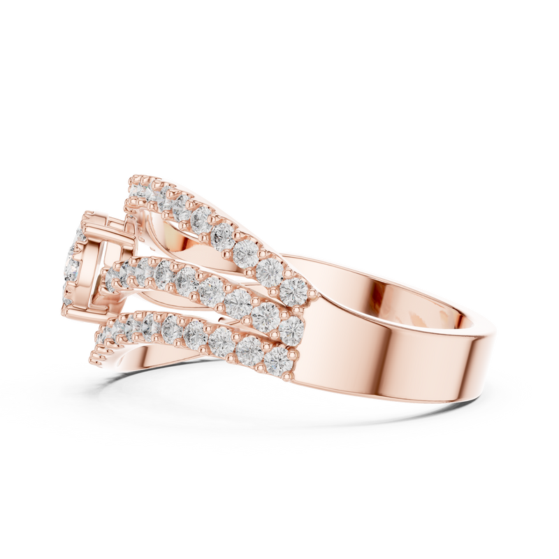 Ladies Ring 19#120012L - Rose Gold - Image