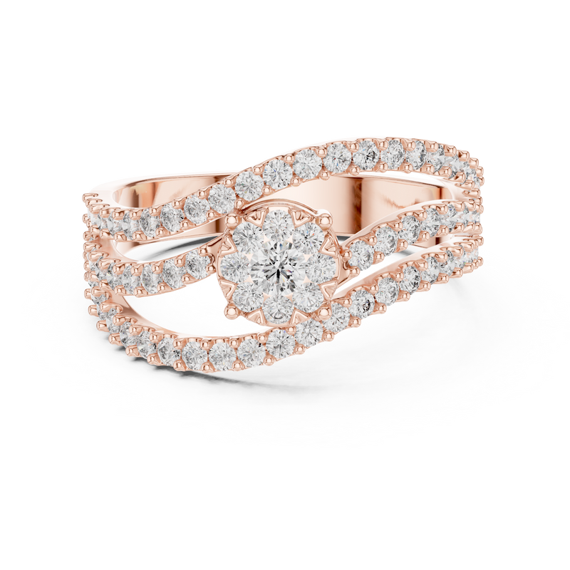 Ladies Ring 19#120012L - Rose Gold - Image