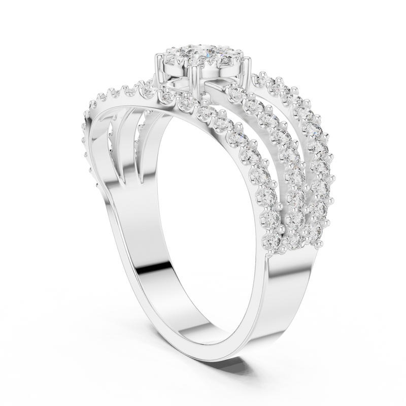 Ladies Ring 19#120012L - White Gold - Image