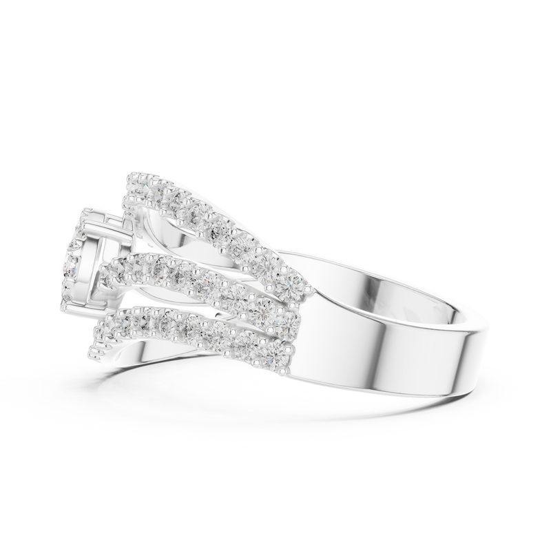 Ladies Ring 19#120012L - White Gold - Image