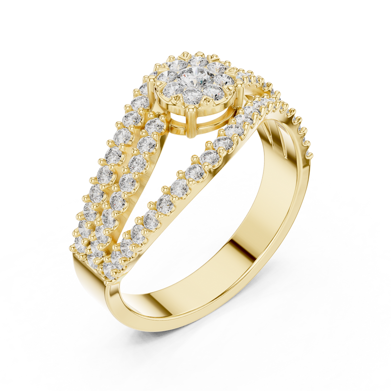 Ladies Ring 19#120012L - Yellow Gold - Image