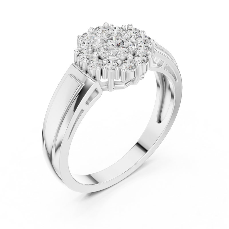 Ladies Ring 19#120013L - White Gold - Image