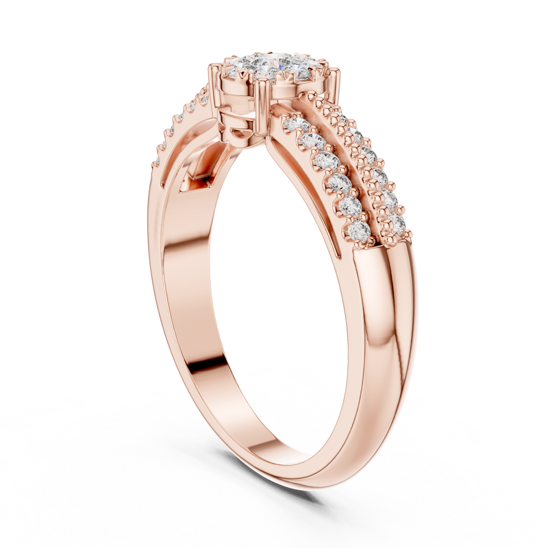 Ladies Ring 19#120014L@7 - Rose Gold - Image