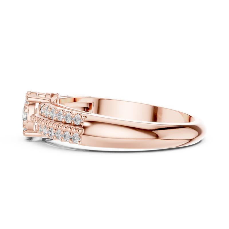 Ladies Ring 19#120014L@7 - Rose Gold - Image