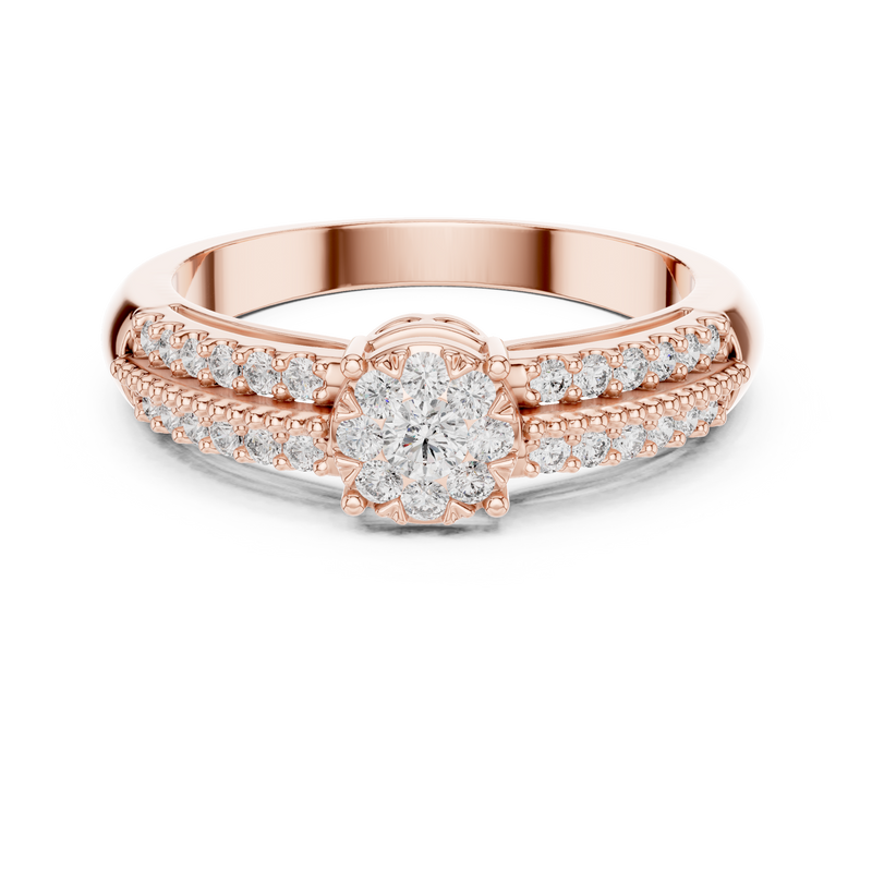 Ladies Ring 19#120014L@7 - Rose Gold - Image