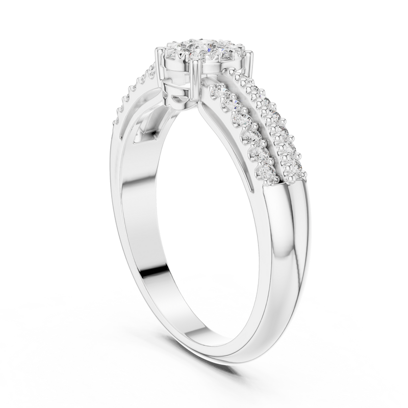 Ladies Ring 19#120014L@7 - White Gold - Image