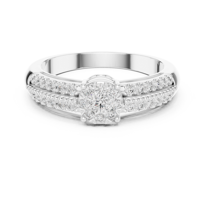 Ladies Ring 19#120014L@7 - White Gold - Image
