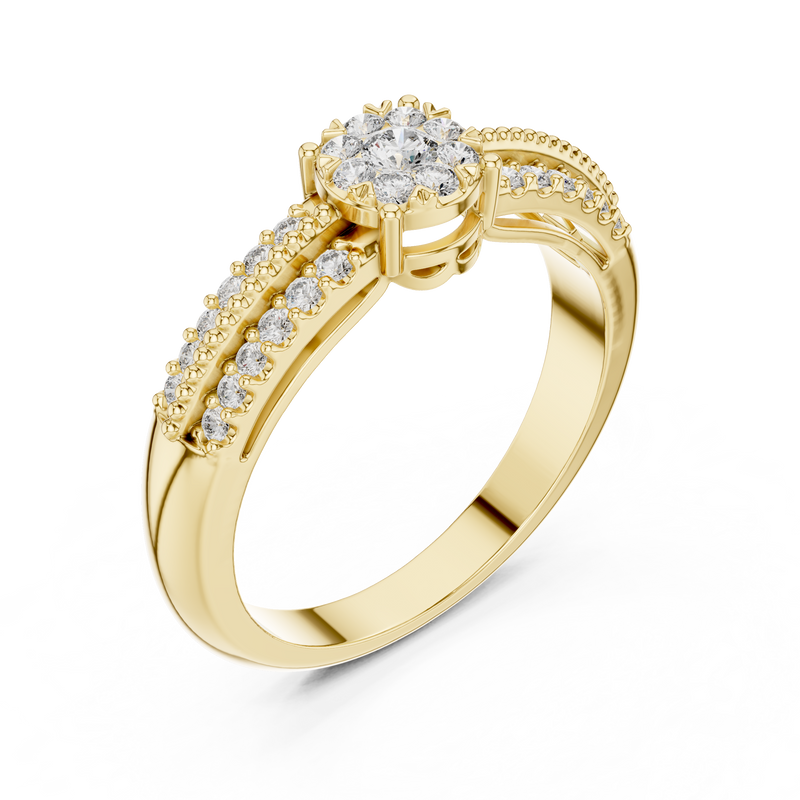 Ladies Ring 19#120014L@7 - Yellow Gold - Image