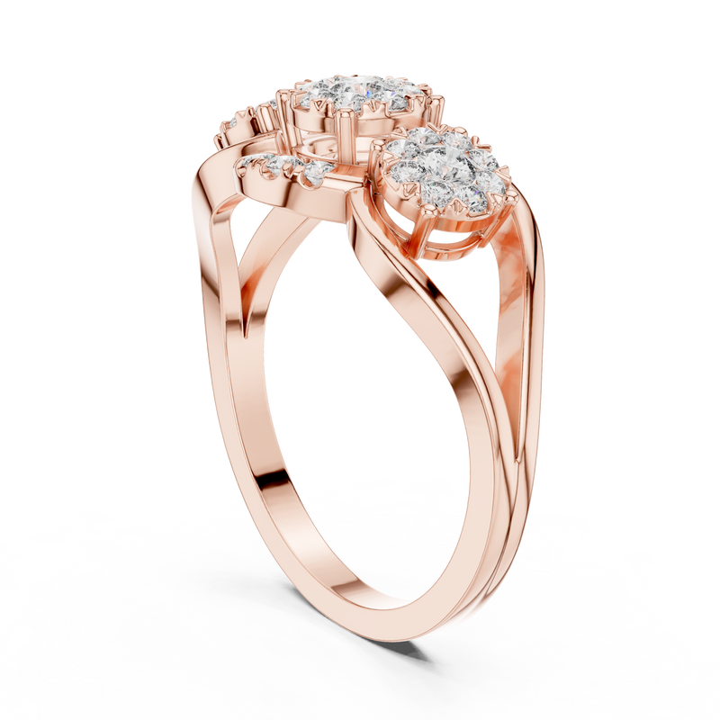 Ladies Ring 19#120015L - Rose Gold - Image