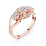 Ladies Ring 19#120015L - Rose Gold - Image
