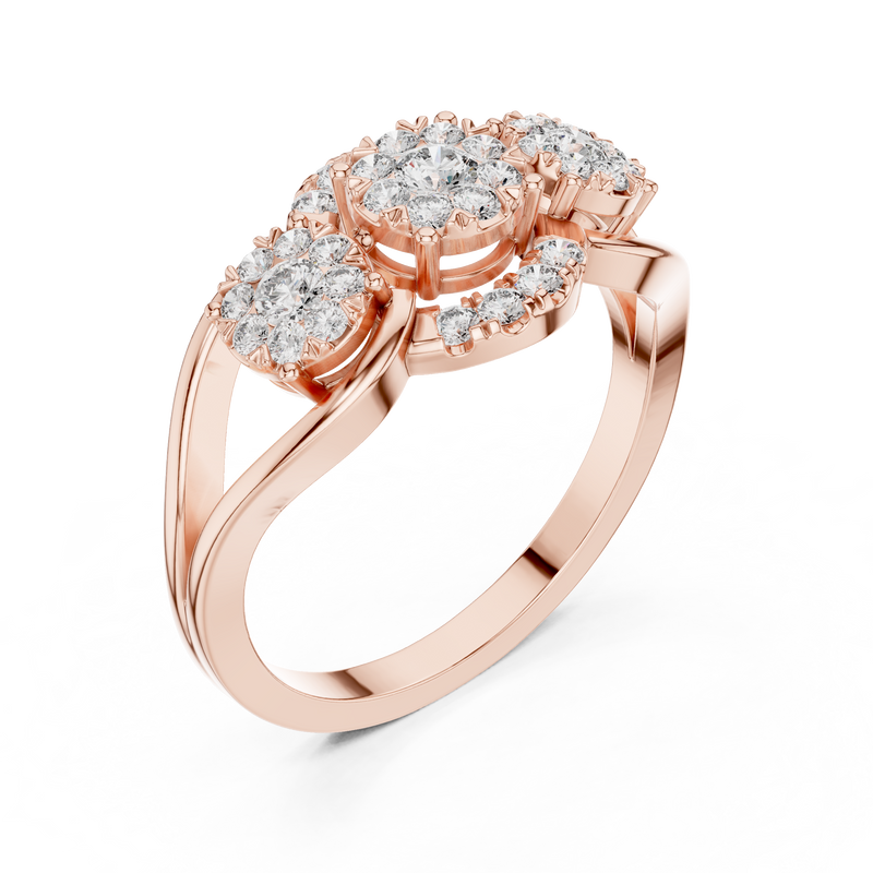 Ladies Ring 19#120015L - Rose Gold - Image