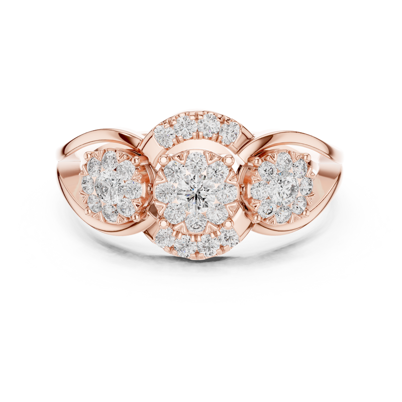 Ladies Ring 19#120015L - Rose Gold - Image