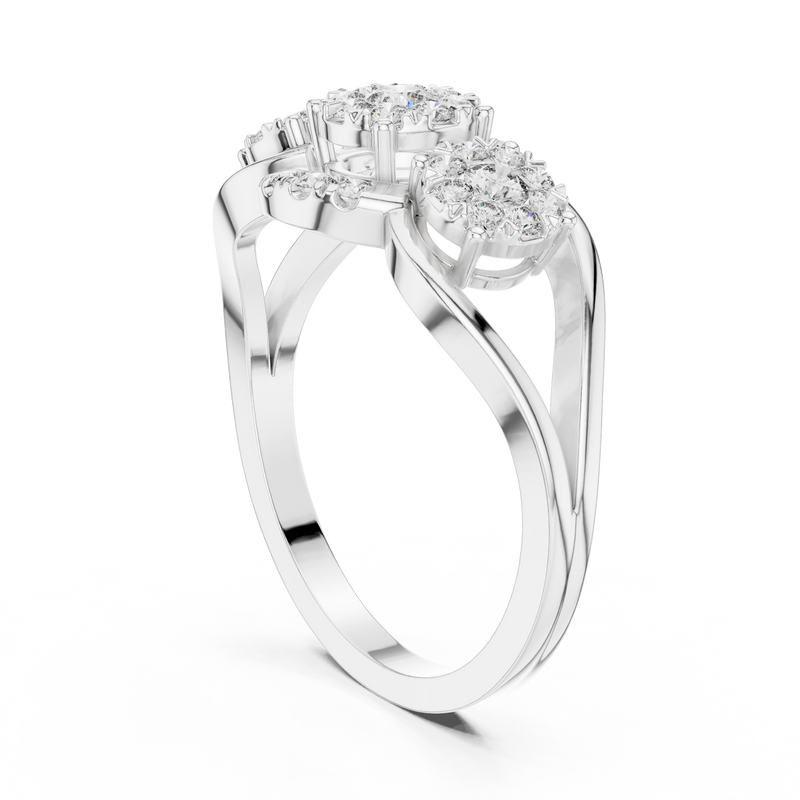 Ladies Ring 19#120015L - White Gold - Image