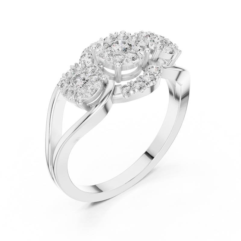 Ladies Ring 19#120015L - White Gold - Image
