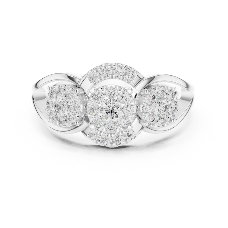 Ladies Ring 19#120015L - White Gold - Image