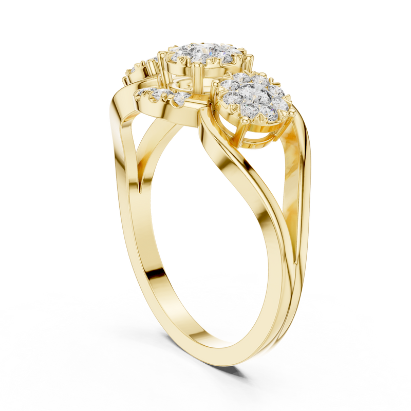 Ladies Ring 19#120015L - Yellow Gold - Image