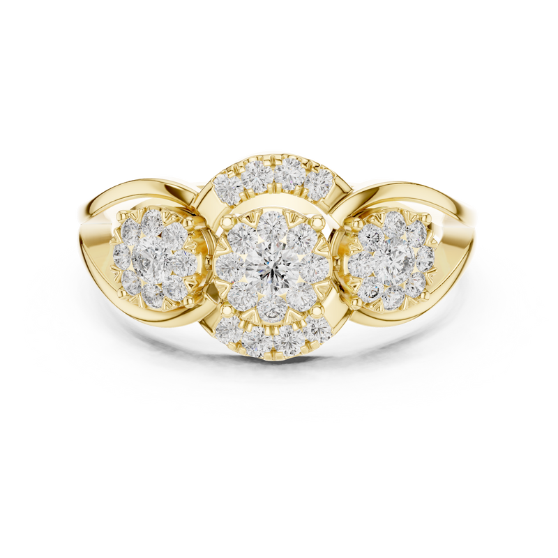 Ladies Ring 19#120015L - Yellow Gold - Image