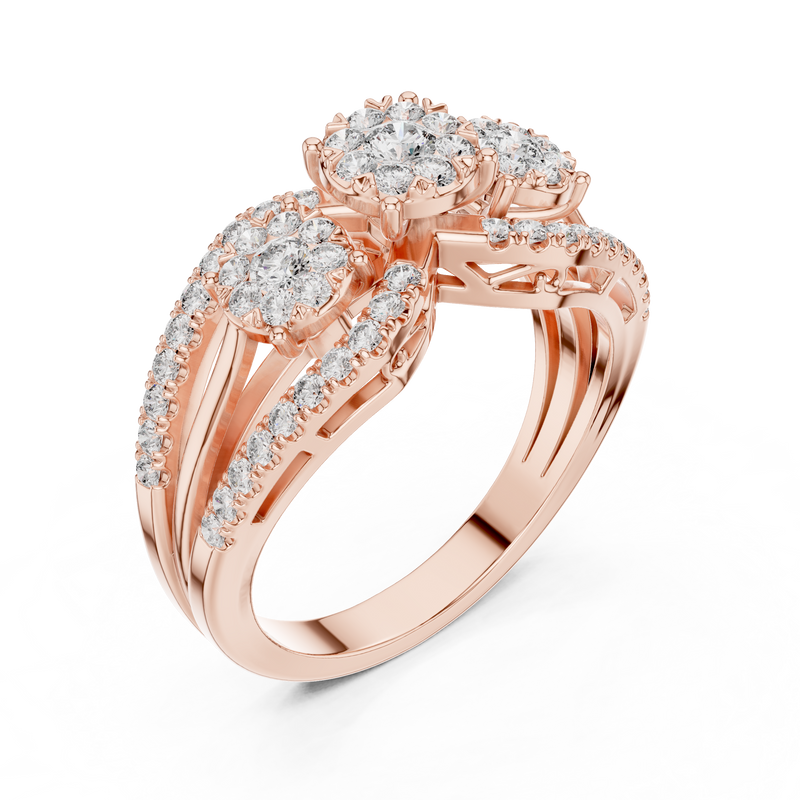 Ladies Ring 19#120016L - Rose Gold - Image
