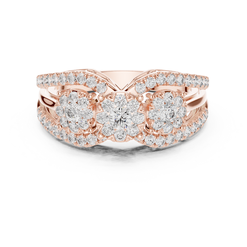 Ladies Ring 19#120016L - Rose Gold - Image