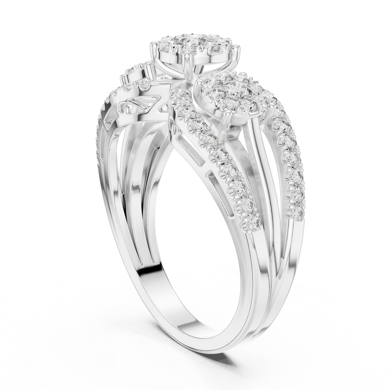 Ladies Ring 19#120016L - White Gold - Image