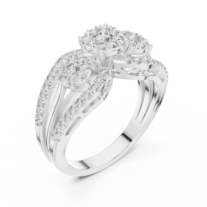 Ladies Ring 19#120016L - White Gold - Image