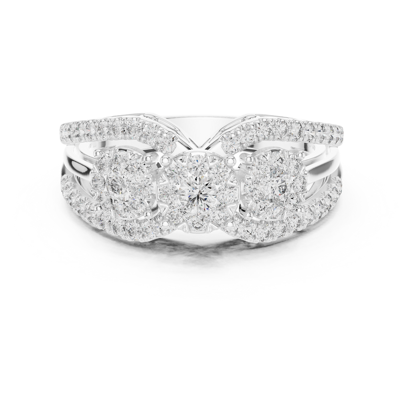 Ladies Ring 19#120016L - White Gold - Image