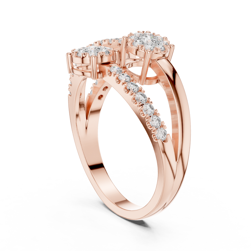 Ladies Ring 19#120017L - Rose Gold - Image