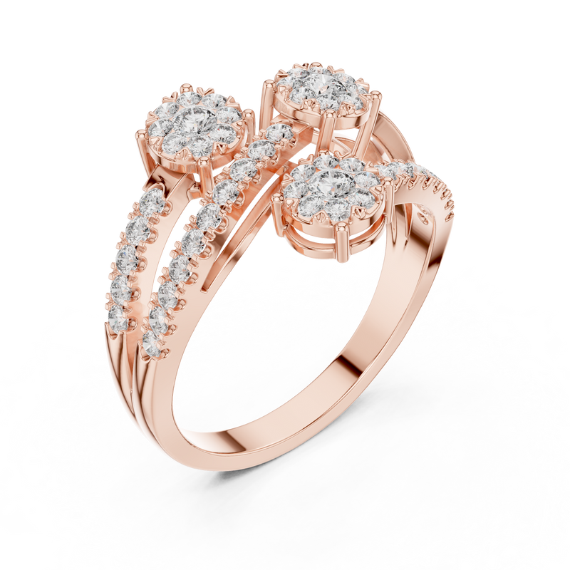 Ladies Ring 19#120017L - Rose Gold - Image