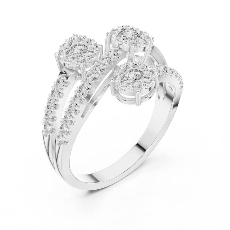 Ladies Ring 19#120017L - White Gold - Image