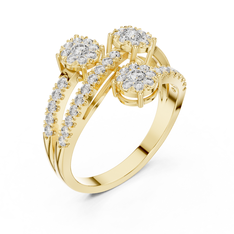Ladies Ring 19#120017L - Yellow Gold - Image