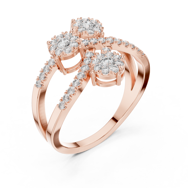 Ladies Ring 19#120018L - Rose Gold - Image