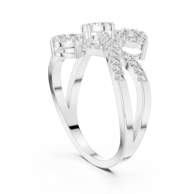 Ladies Ring 19#120018L - White Gold - Image