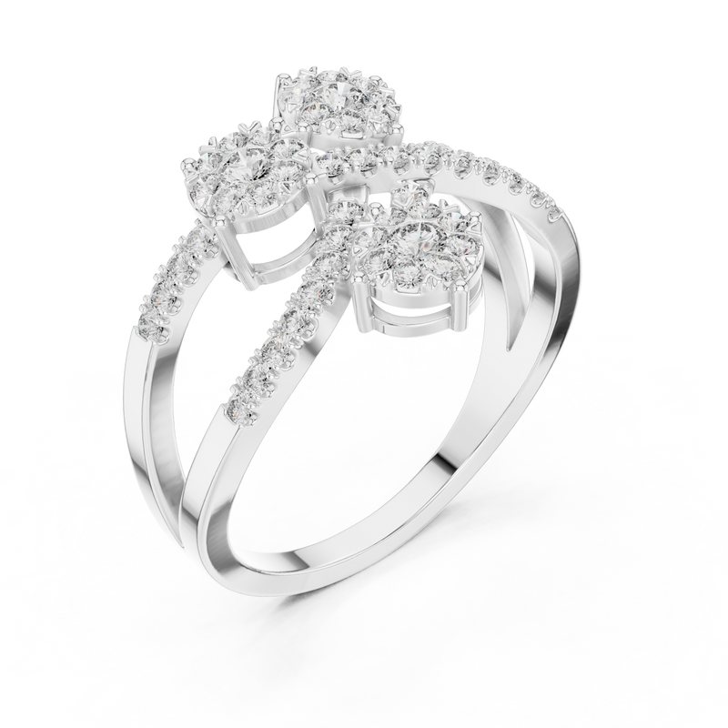 Ladies Ring 19#120018L - White Gold - Image