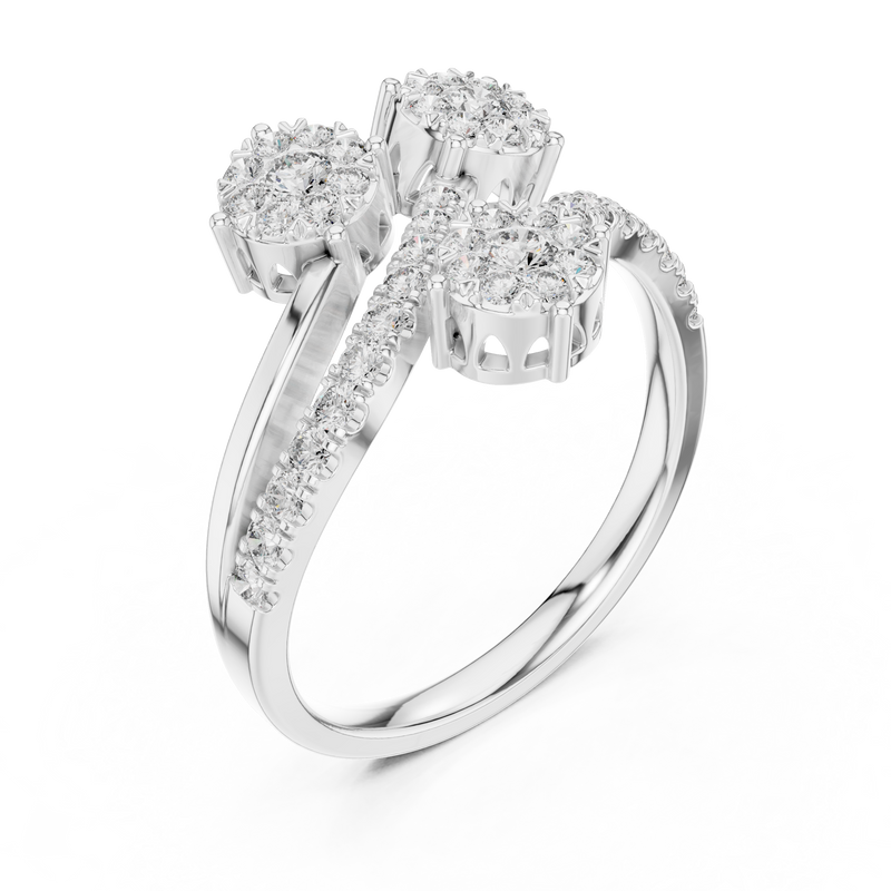Ladies Ring 19#120019L - White Gold - Image
