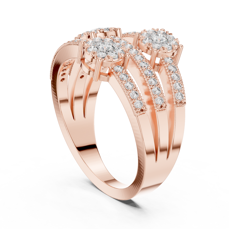 Ladies Ring 19#120020L@7 - Rose Gold - Image