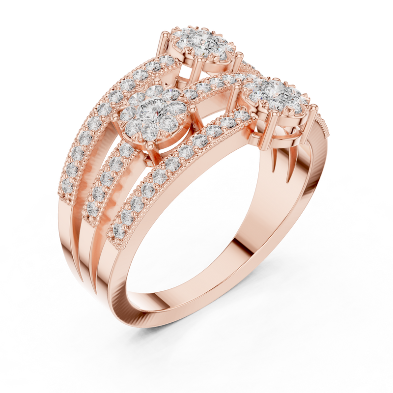Ladies Ring 19#120020L@7 - Rose Gold - Image