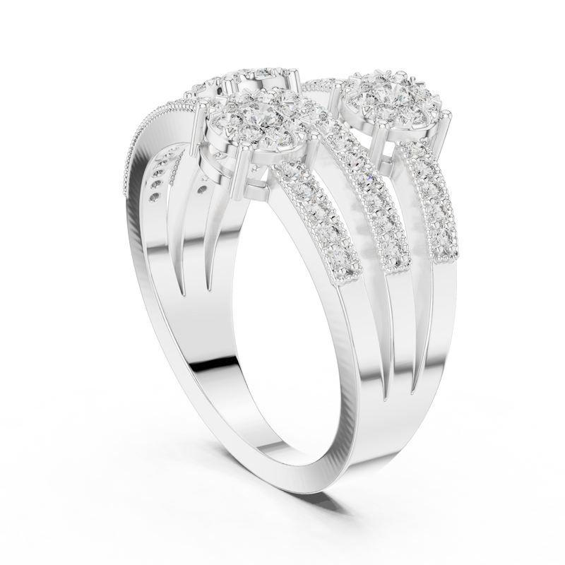Ladies Ring 19#120020L@7 - White Gold - Image