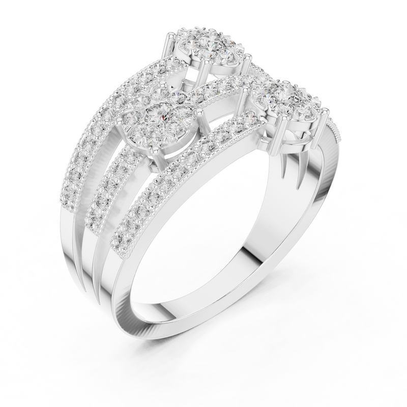 Ladies Ring 19#120020L@7 - White Gold - Image