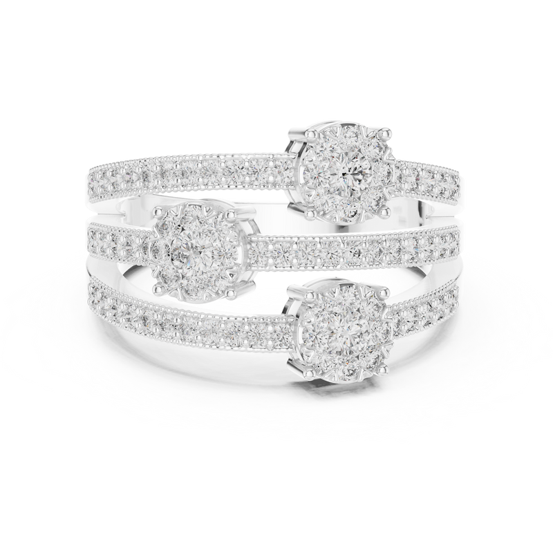 Ladies Ring 19#120020L@7 - White Gold - Image
