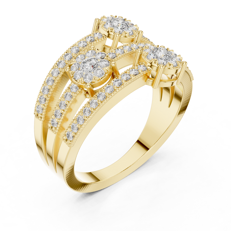 Ladies Ring 19#120020L@7 - Yellow Gold - Image