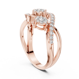 Ladies Ring 19#120021L@7 - Rose Gold - Image